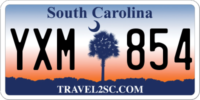 SC license plate YXM854
