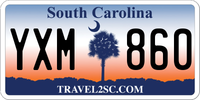 SC license plate YXM860