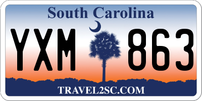 SC license plate YXM863