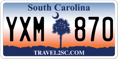 SC license plate YXM870
