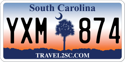 SC license plate YXM874