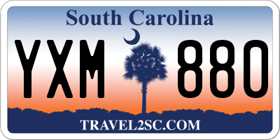 SC license plate YXM880