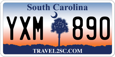 SC license plate YXM890