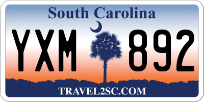 SC license plate YXM892