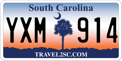 SC license plate YXM914