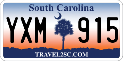 SC license plate YXM915