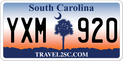 SC license plate YXM920