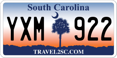 SC license plate YXM922