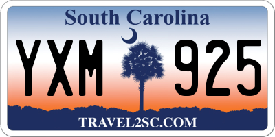 SC license plate YXM925