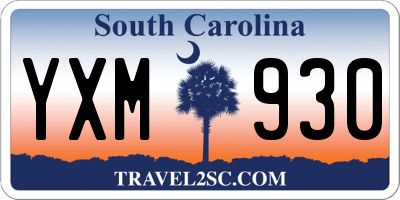 SC license plate YXM930