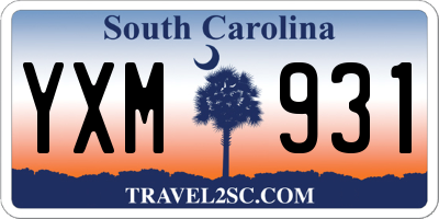 SC license plate YXM931