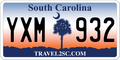 SC license plate YXM932
