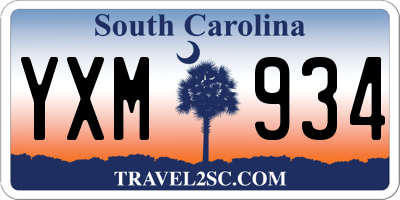 SC license plate YXM934