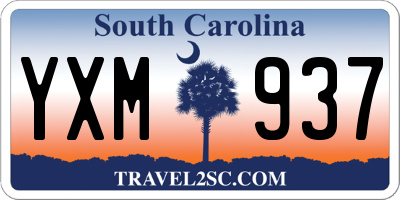 SC license plate YXM937