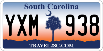 SC license plate YXM938
