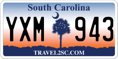 SC license plate YXM943