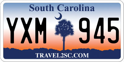 SC license plate YXM945