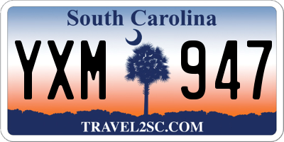 SC license plate YXM947