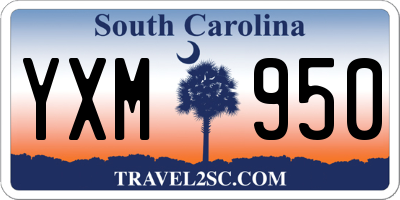SC license plate YXM950