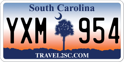 SC license plate YXM954