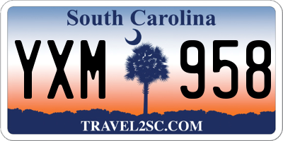 SC license plate YXM958