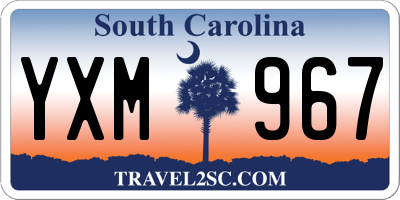 SC license plate YXM967