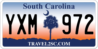 SC license plate YXM972