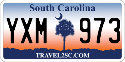 SC license plate YXM973