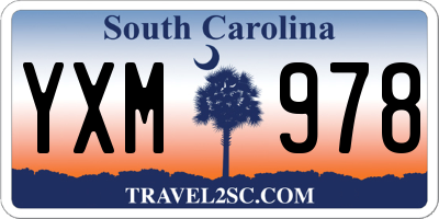 SC license plate YXM978