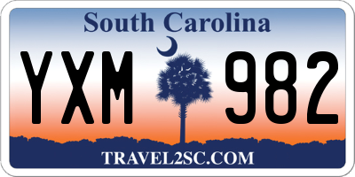 SC license plate YXM982