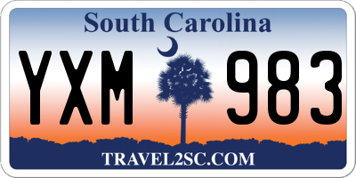 SC license plate YXM983