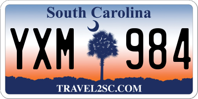 SC license plate YXM984