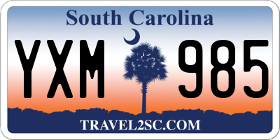 SC license plate YXM985