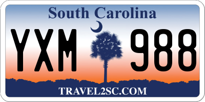 SC license plate YXM988