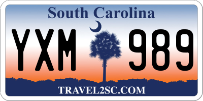SC license plate YXM989