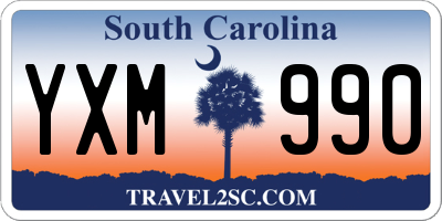 SC license plate YXM990
