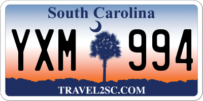 SC license plate YXM994