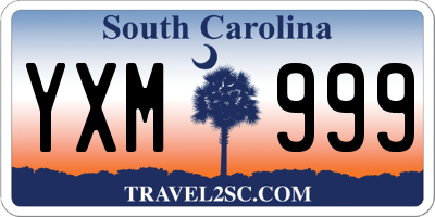 SC license plate YXM999