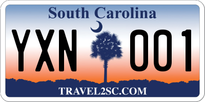 SC license plate YXN001
