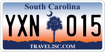 SC license plate YXN015