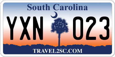 SC license plate YXN023
