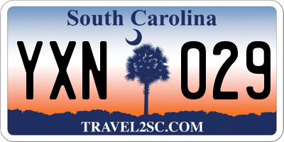 SC license plate YXN029