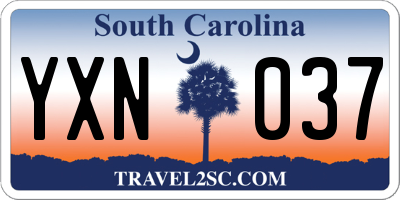 SC license plate YXN037