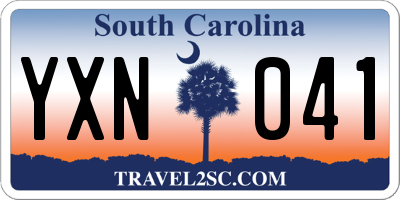 SC license plate YXN041