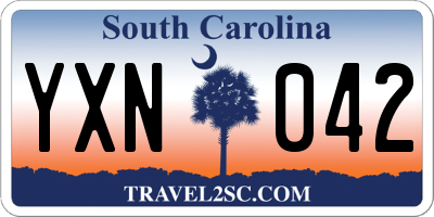 SC license plate YXN042
