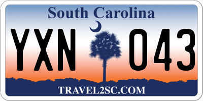 SC license plate YXN043