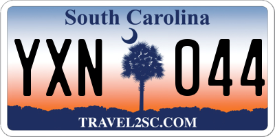 SC license plate YXN044