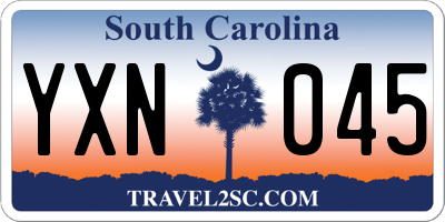 SC license plate YXN045