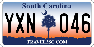 SC license plate YXN046