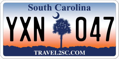 SC license plate YXN047